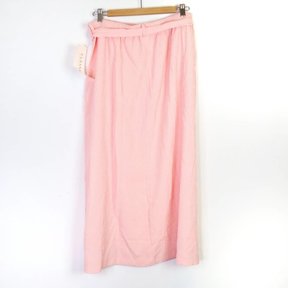 NWT Vintage Jantzen pink gingham maxi skirt Size 1X - Picture 5 of 6